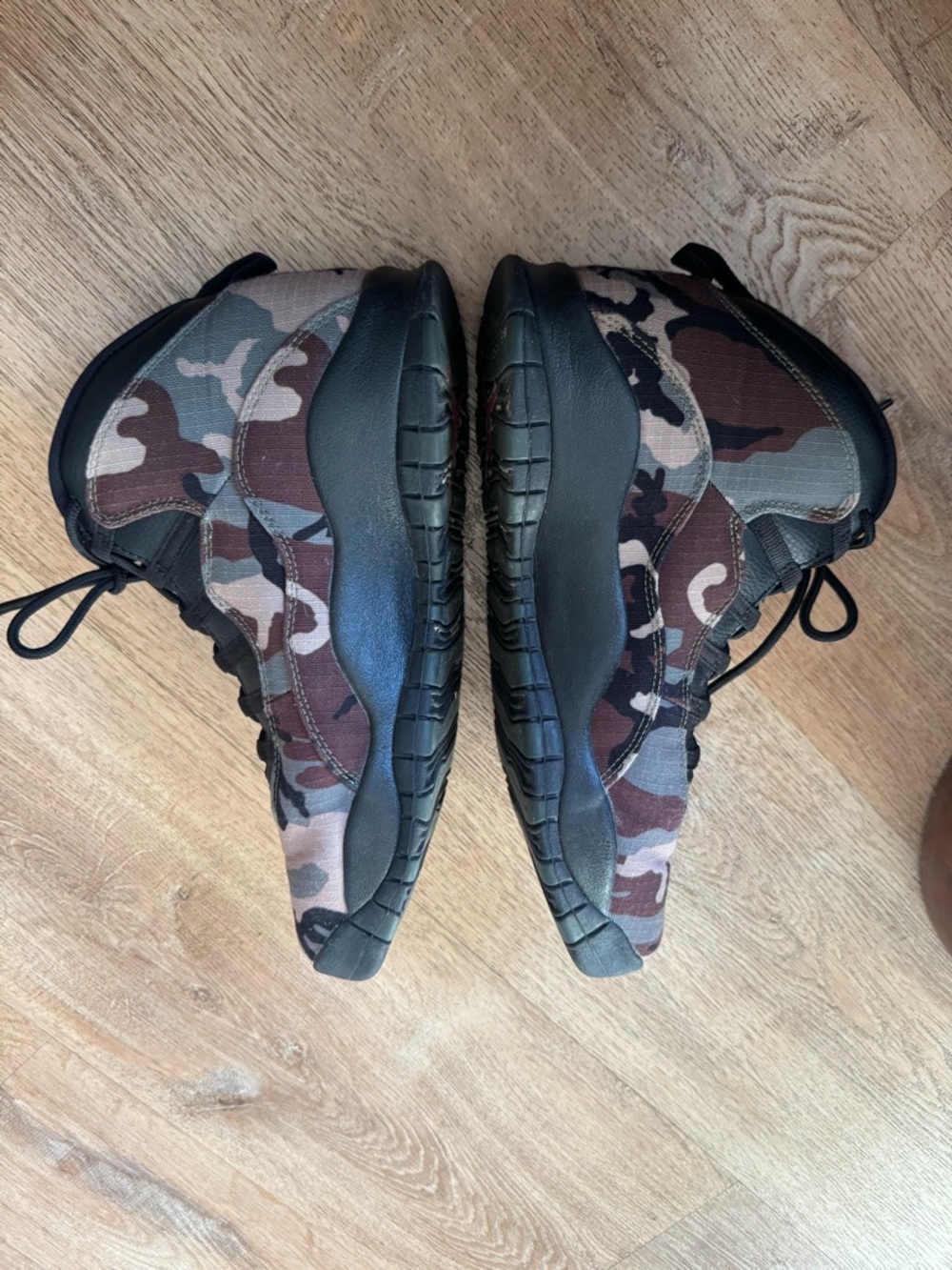 Air Jordan 10 retro high top Woodland camo size 12 no box - Picture 4 of 8